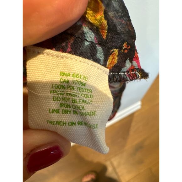 Staring at Stars Anthropologie Long Sleeve Button Front Sheer Top Women's Size S - Picture 5 of 6